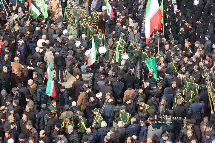 تشییع 11شهید اقتدار جنگ در تبریز