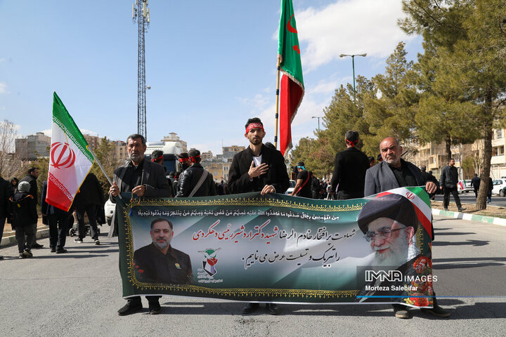 تشییع پیکر شهید «اردشیر رئیسی دهکردی» در شهرکرد