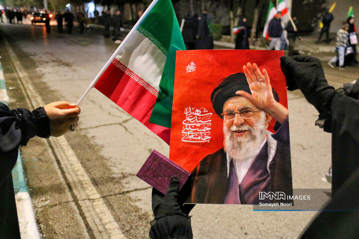 مراسم  احیای شب نوزدهم وعزای رهبر شهید در خیابان‌های کرمانشاه