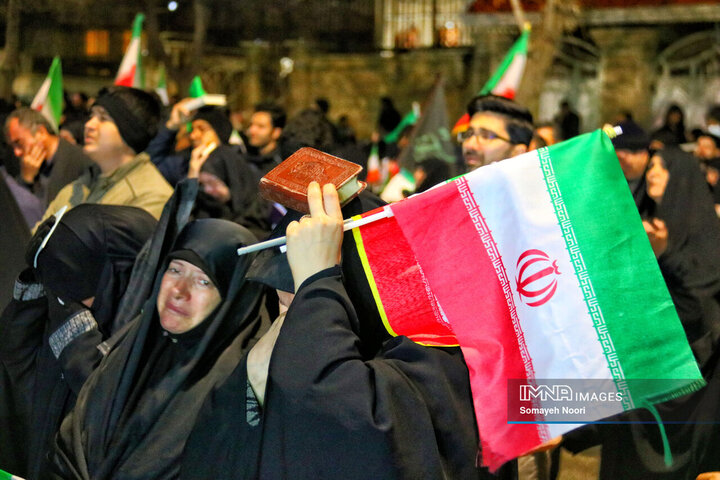 مراسم  احیای شب نوزدهم وعزای رهبر شهید در خیابان‌های کرمانشاه