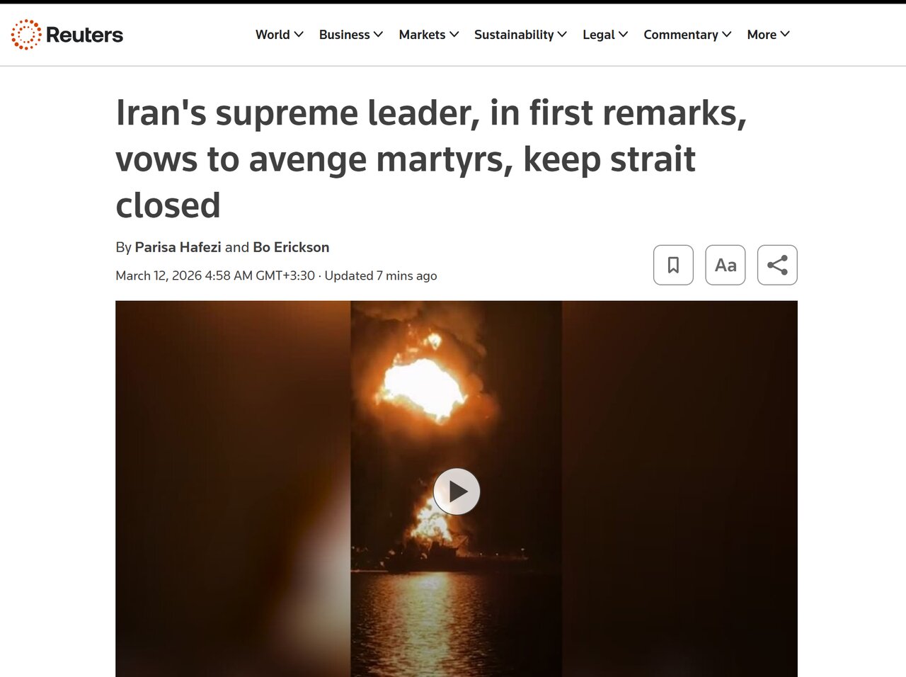 جهان در بهت اولین سخنرانی رهبر انقلاب؛ تنگه هرمز باید بسته بماند!