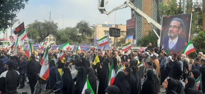 راهپیمایی روز جهانی قدس و تشییع پیکر دریاسالار شهید علی شمخانی در اهواز
