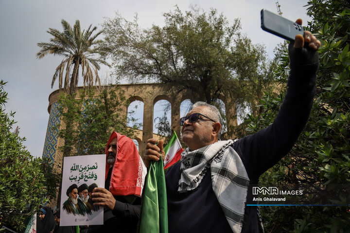 خروش اهوازی‌ها در حمایت از فلسطین در روز جهانی قدس