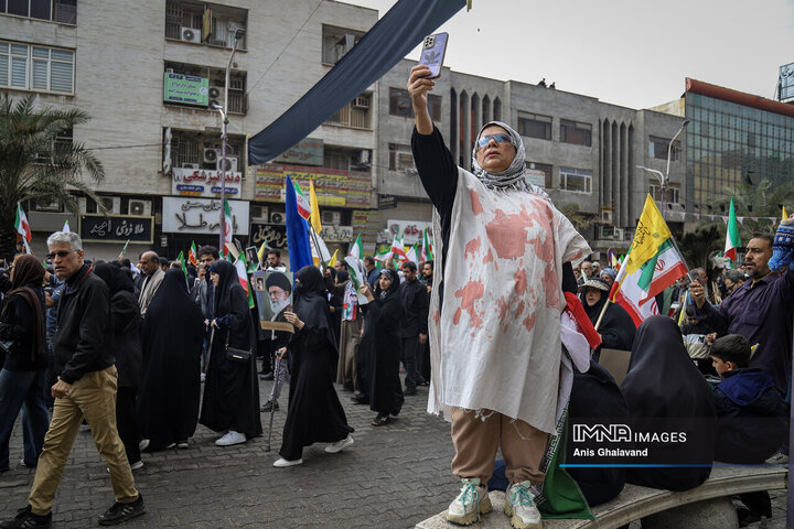 خروش اهوازی‌ها در حمایت از فلسطین در روز جهانی قدس