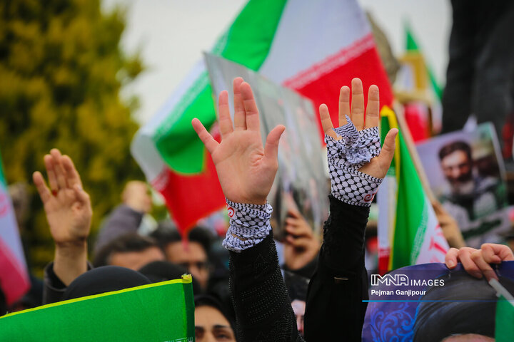 طنین بانگ «مرگ بر اسرائیل» در روز قدس اصفهان