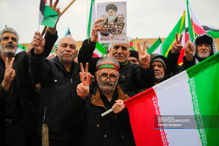 طنین بانگ «مرگ بر اسرائیل» در روز قدس اصفهان