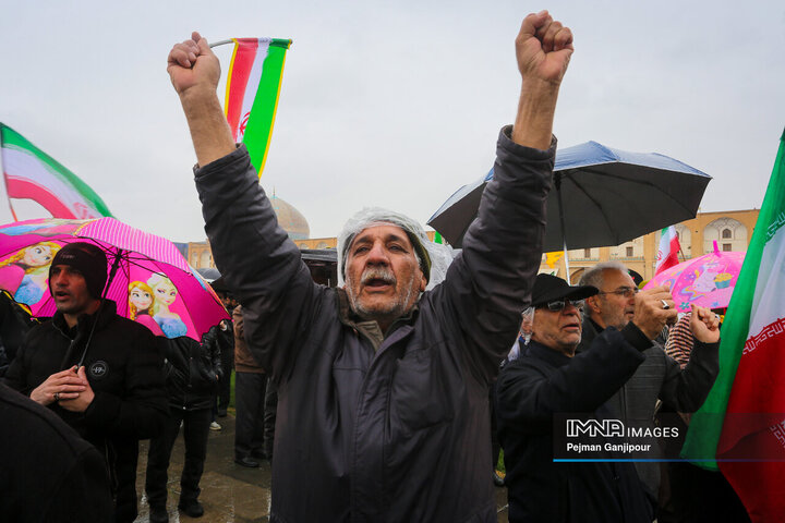 طنین بانگ «مرگ بر اسرائیل» در روز قدس اصفهان