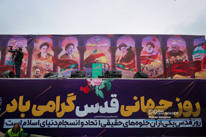طنین بانگ «مرگ بر اسرائیل» در روز قدس اصفهان