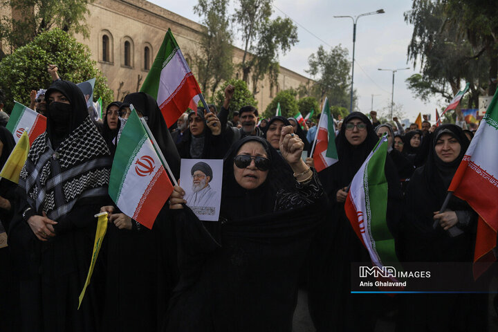 خروش اهوازی‌ها در حمایت از فلسطین در روز جهانی قدس