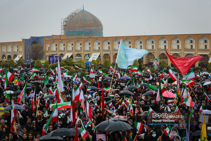 طنین بانگ «مرگ بر اسرائیل» در روز قدس اصفهان