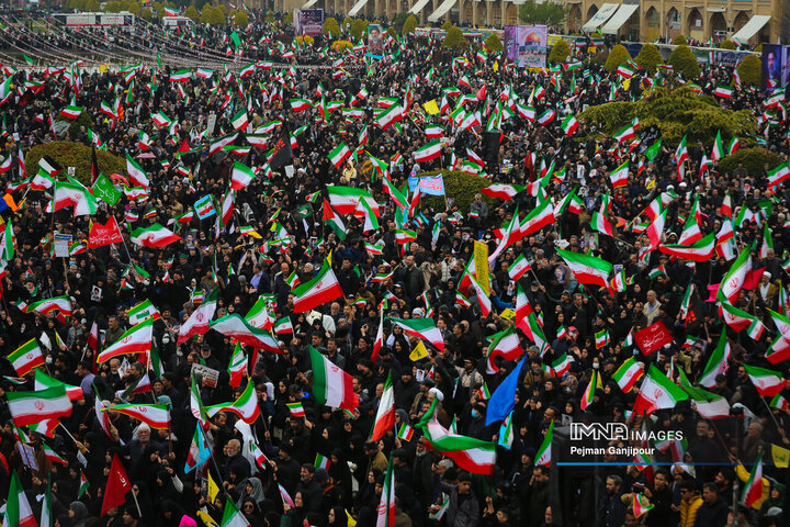 طنین بانگ «مرگ بر اسرائیل» در روز قدس اصفهان