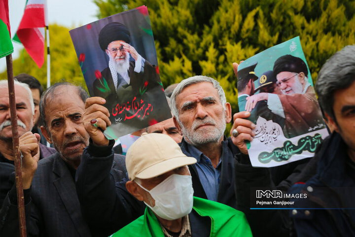 طنین بانگ «مرگ بر اسرائیل» در روز قدس اصفهان