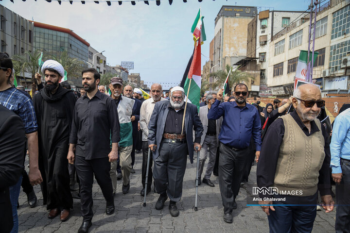 خروش اهوازی‌ها در حمایت از فلسطین در روز جهانی قدس