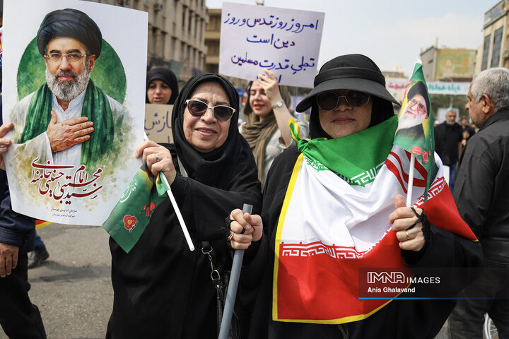 خروش اهوازی‌ها در حمایت از فلسطین در روز جهانی قدس