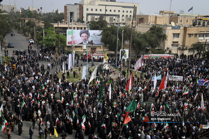 خروش اهوازی‌ها در حمایت از فلسطین در روز جهانی قدس