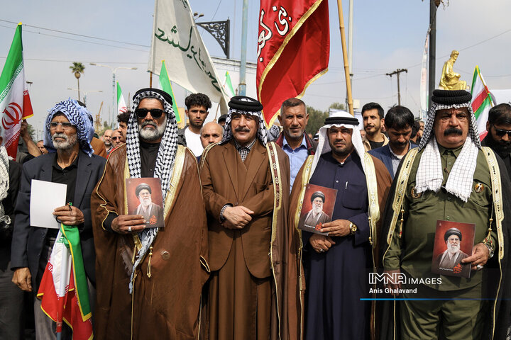خروش اهوازی‌ها در حمایت از فلسطین در روز جهانی قدس