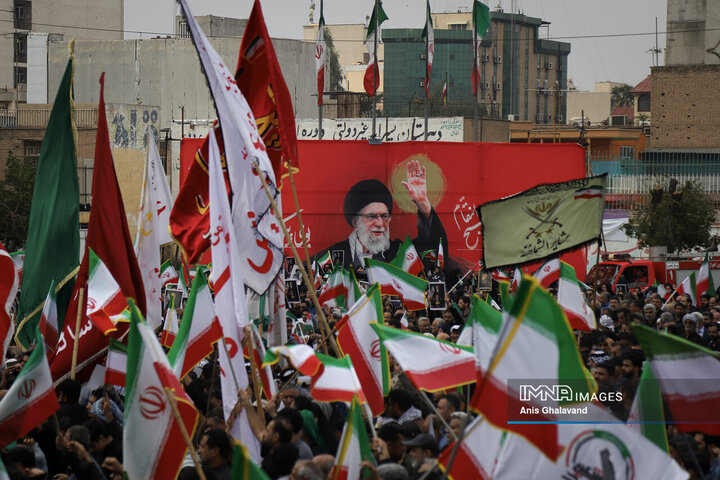 خروش اهوازی‌ها در حمایت از فلسطین در روز جهانی قدس