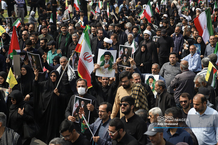 خروش اهوازی‌ها در حمایت از فلسطین در روز جهانی قدس