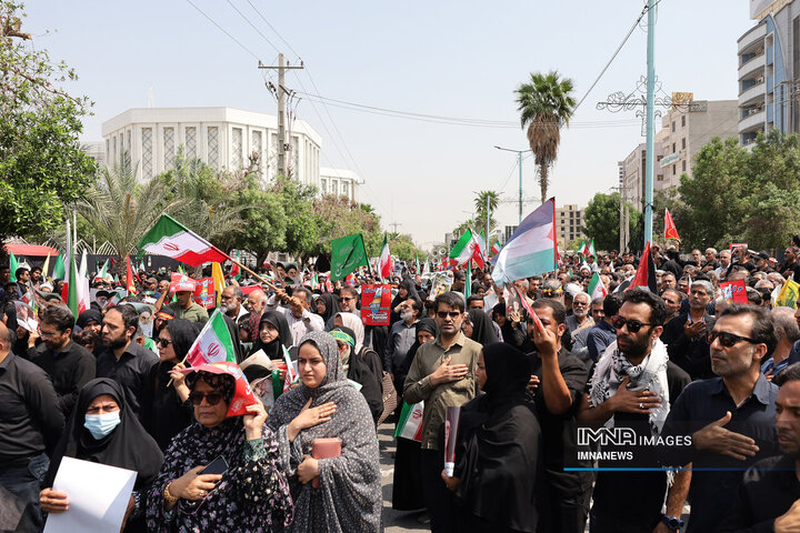 راهپیمایی روز قدس در مسجد جامع بندر عباس