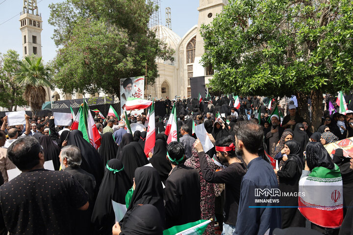 راهپیمایی روز قدس در مسجد جامع بندر عباس