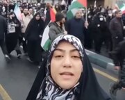 تحسین کاربران مجازی به شجاعت دختر ایرانی در راهپیمایی روز قدس
