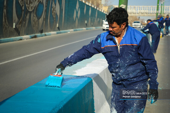 رنگ‌آمیزی جداول شهر اصفهان