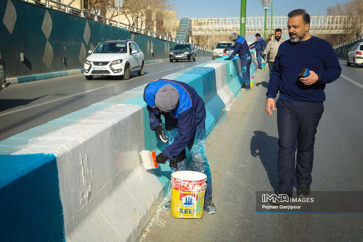 رنگ‌آمیزی جداول شهر اصفهان