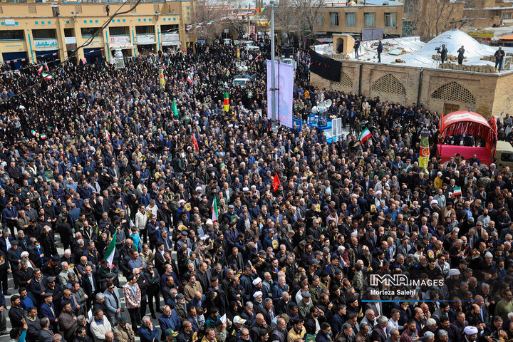 مراسم تشییع سرلشکر شهید «غلامرضا سلیمانی» در شهرکرد