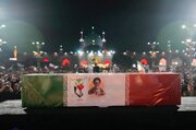 وداع با وزیر اطلاعات شهید در حرم مطهر رضوی