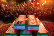 مراسم وداع با ۵ شهید خانواده نصر آزادانی