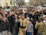 وداع مرزداران مریوانی با ۳ فرزند شهیدشان + فیلم