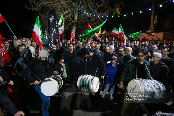 مراسم وداع با 5 شهید خانواده نصر آزادانی