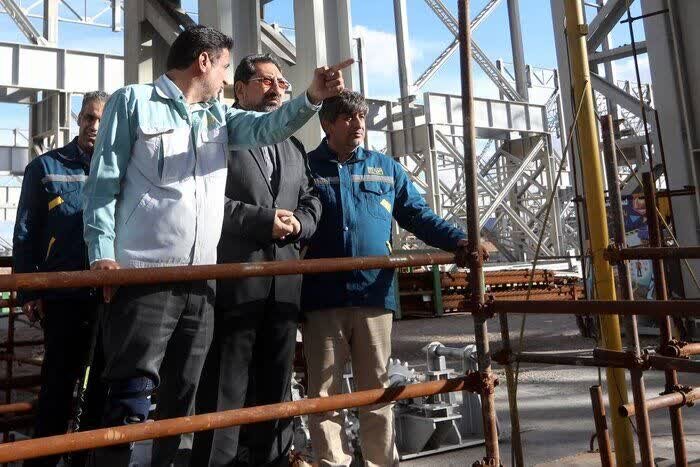 بازدید وزیر صمت از فولاد مبارکه اصفهان پس از تجاوز دشمن آمریکایی صهیونی