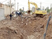 خطوط انتقال آب شرب مهران بازسازی شد