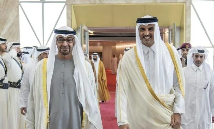 تأکید سران قطر و امارات بر ضرورت مهار تنش‌ها در منطقه