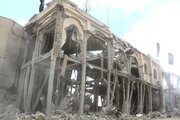 آثار تجاوز آمریکایی صهیونی به حسینیه اعظم زنجان