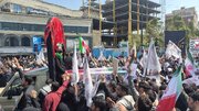 فیلم| تشییع پیکرهای مطهر ۳ شهید در مشهد