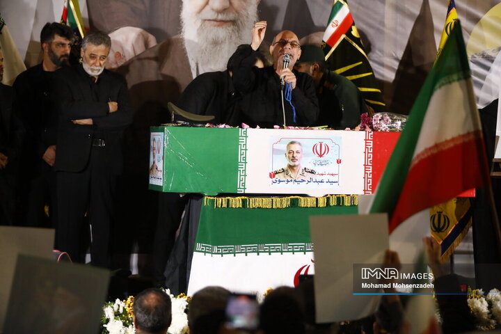 مراسم وداع شهید امیرسپهبدسید عبد الرحیم موسوی در قم