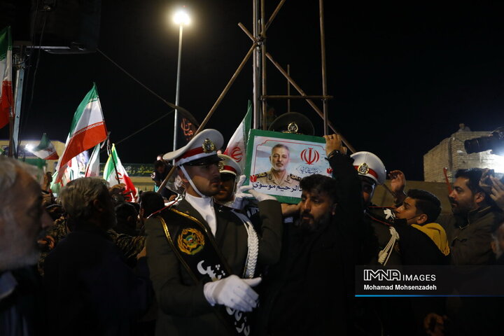 مراسم وداع شهید امیرسپهبدسید عبد الرحیم موسوی در قم