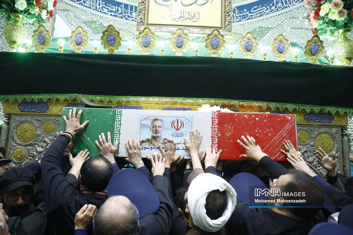 مراسم وداع شهید امیرسپهبدسید عبد الرحیم موسوی در قم