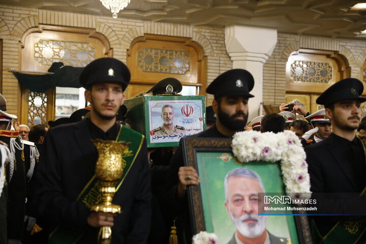 مراسم وداع شهید امیرسپهبدسید عبد الرحیم موسوی در قم