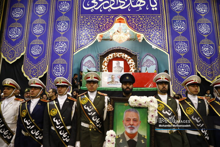 مراسم وداع شهید امیرسپهبدسید عبد الرحیم موسوی در قم
