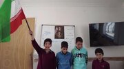 کلاس درس «وطن» در منزل؛ دانش‌آموزان آسفیچ با رهبر انقلاب بیعت کردند