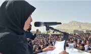 فیلم| رجزخوانی همسر شهید حبیبی‌زاد برای دشمن