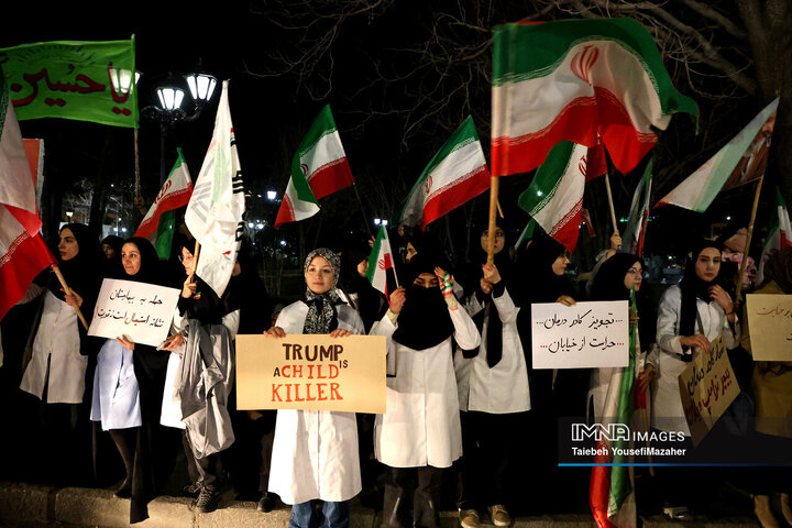 اجتماع کادر سلامت و درمان همدان در محکومیت حمله امریکایی صهیونی
