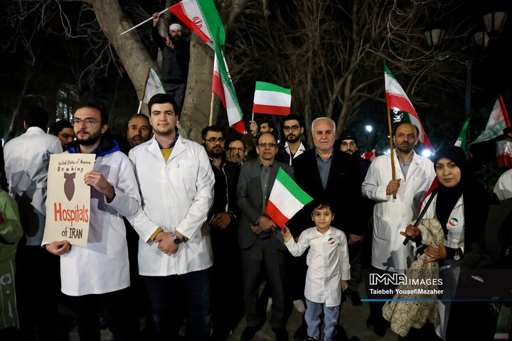 اجتماع کادر سلامت و درمان همدان در محکومیت حمله امریکایی صهیونی