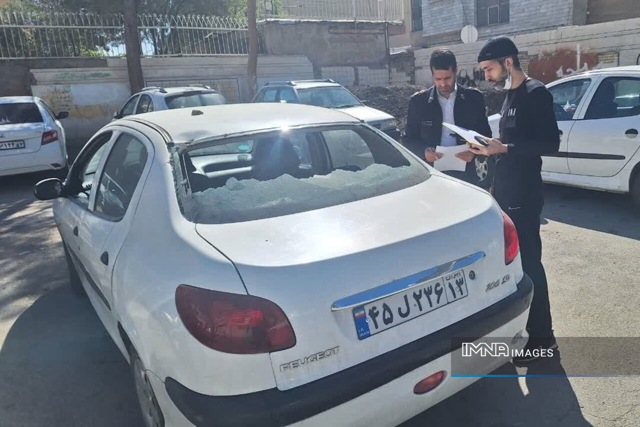 بازدید و تأیید خسارت بیش از ۴۵۰ خودرو در اصفهان پس از حملات اخیر
