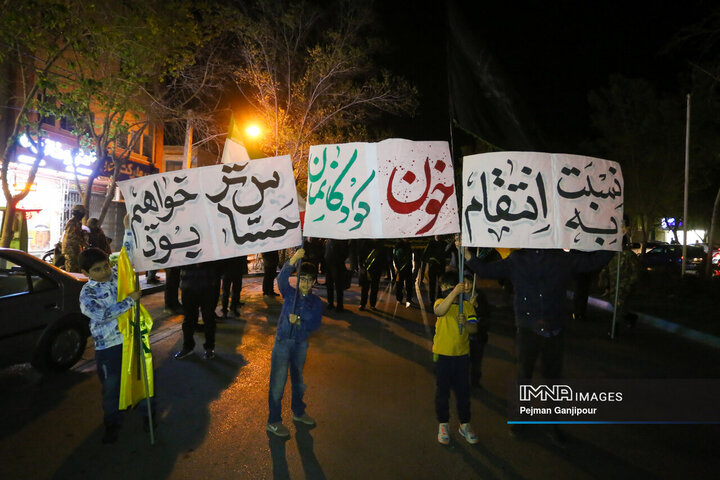 قافله عزاداری اربعین امام شهید در اصفهان