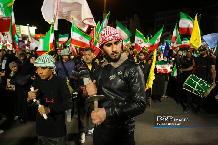 مراسم چهلمین روز شهادت رهبر معظم انقلاب در اصفهان