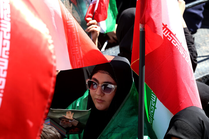 مراسم عزاداری چهلمین روز شهادت رهبر انقلاب در همدان